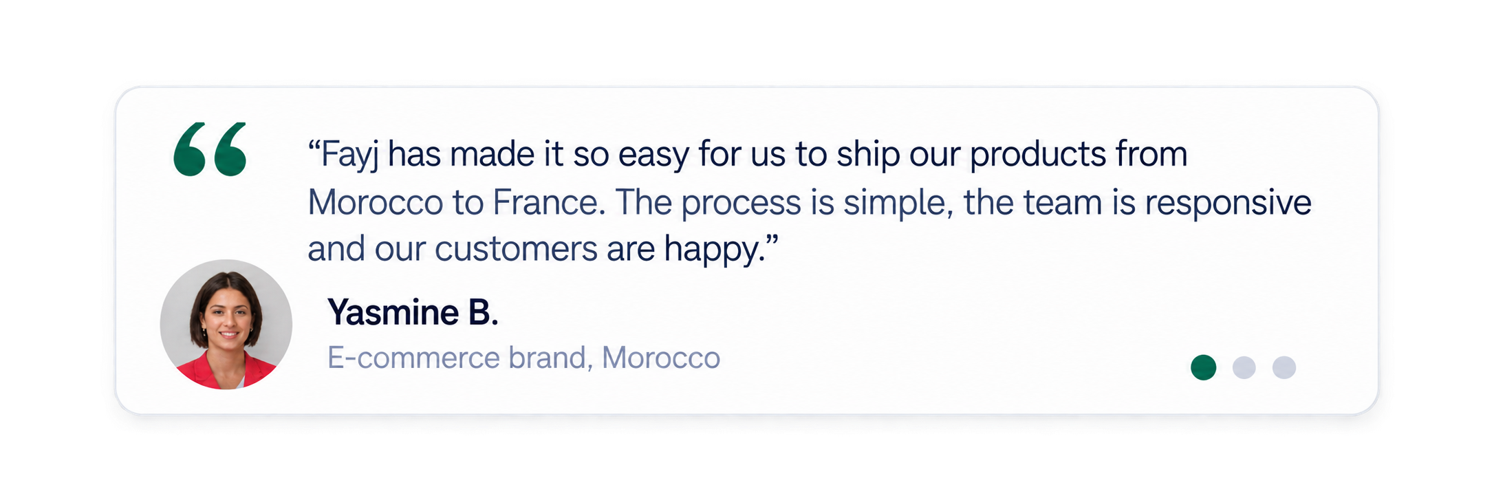Yasmine B. — E-commerce brand in Morocco